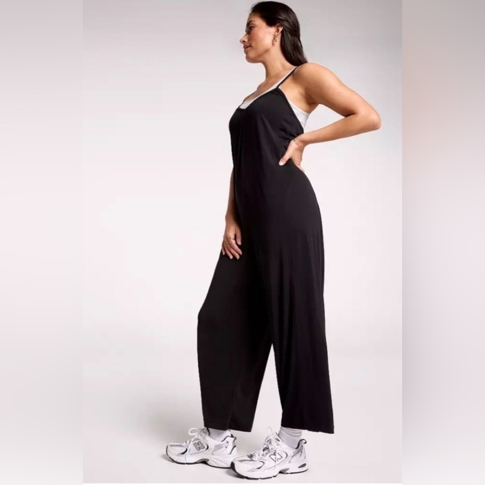 CALIA by Carrie Underwood Black Sandwash Jumpsuit - Picture 2 of 3